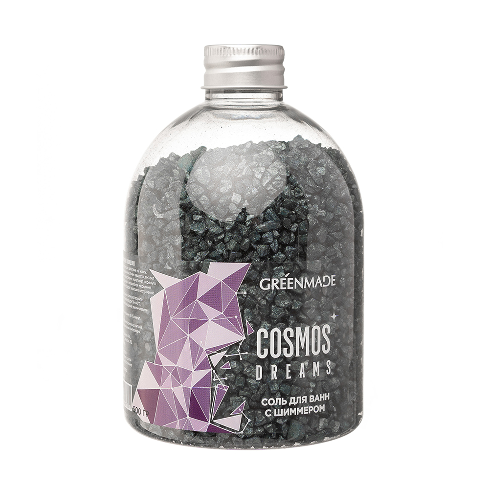 Соль для ванн с шиммером Cosmos dreams Greenmade 500 г соль для ванн ahava deadsea salt liquid deadsea salt 200 мл