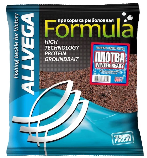 

Прикормка Allvega Formula Winter Ready зимняя, готовая, плотва, 500 г, Синий