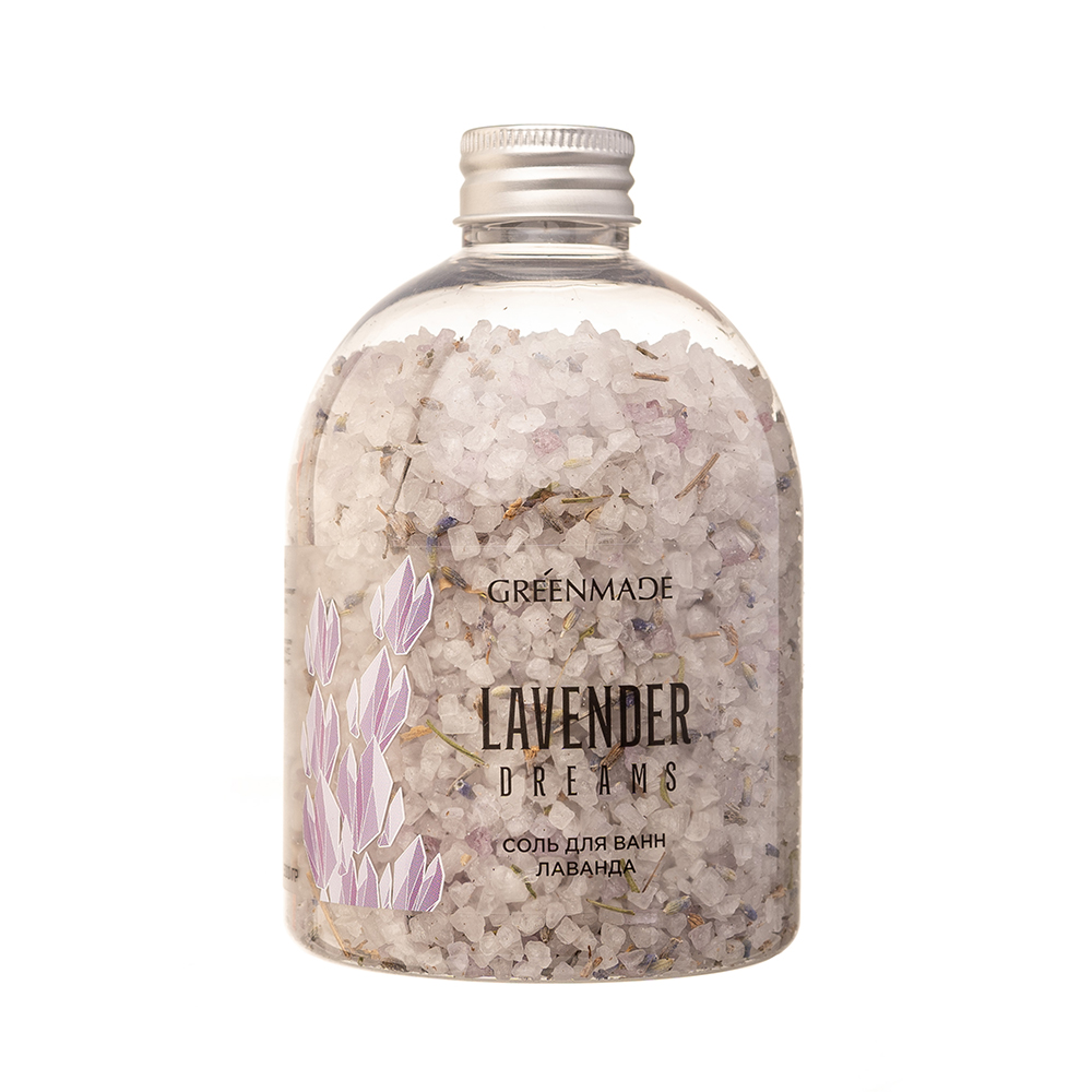 Соль для ванн Lavender dreams Greenmade 500 г соль для ванн sensoterapia lavender aroma relax расслабляющая 560 г 6шт