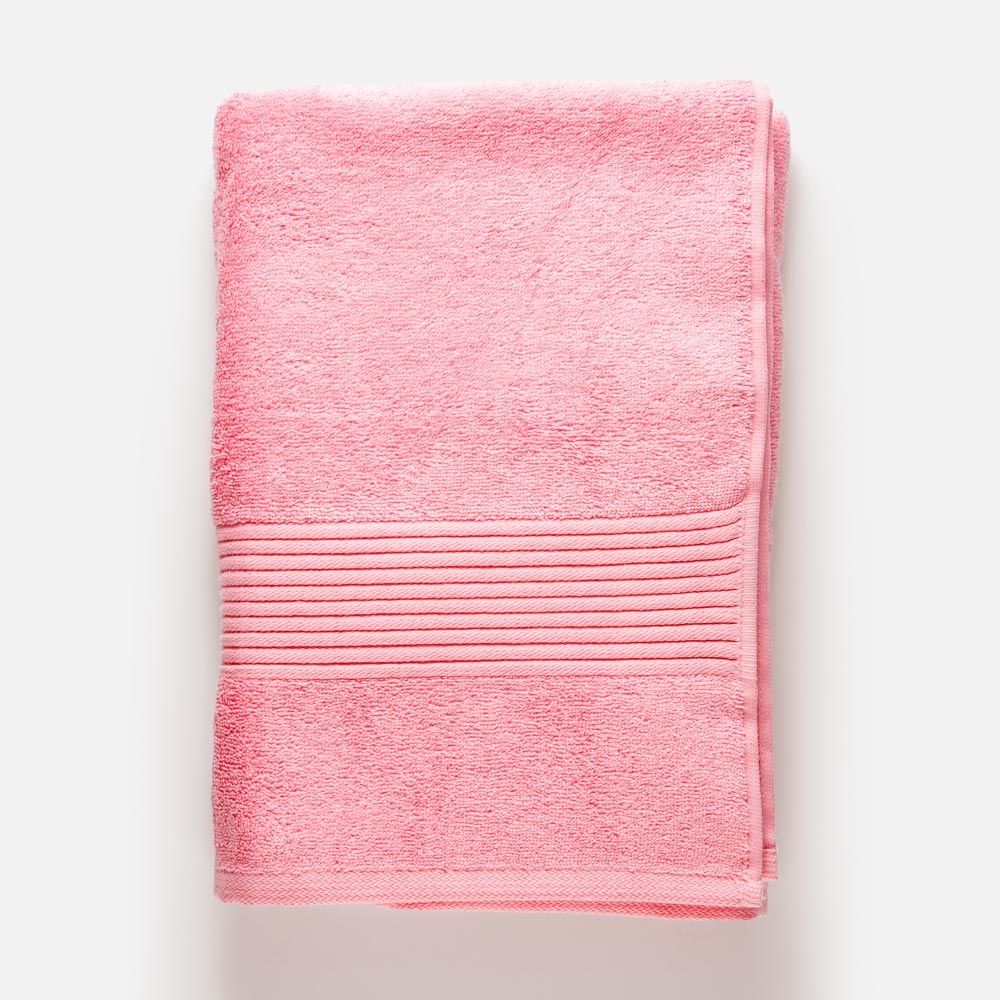 Полотенце Aisha Vesta махровое, серо-розовое, 70x140, 480 гр./м2