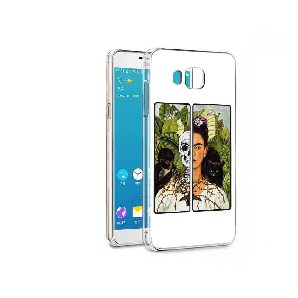 

Чехол MyPads Tocco для Samsung Galaxy C7 Pro сдвоенная картинка девушка скелет, Прозрачный, Tocco