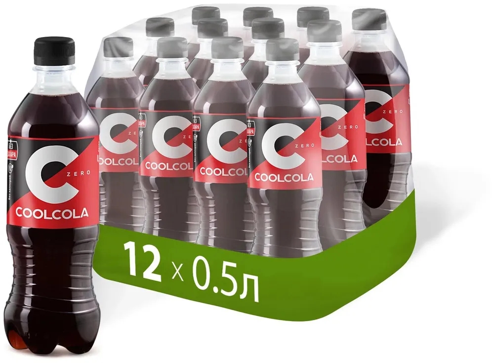 Газированный напиток Cool Cola Zero, 0,5 л х 12 шт