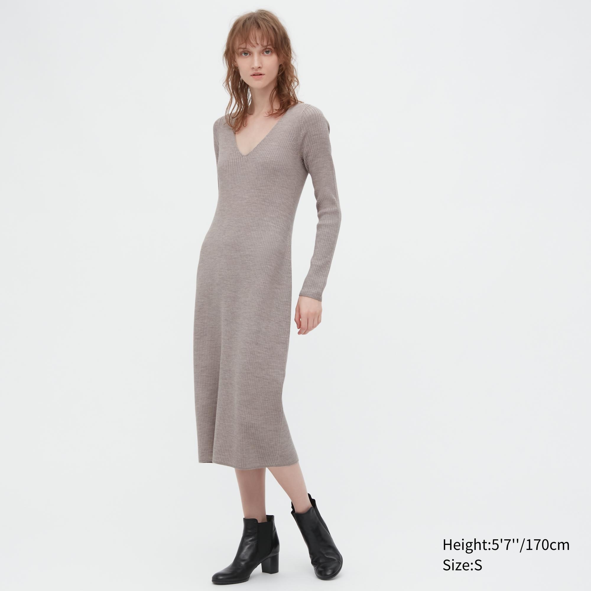 

Платье женское UNIQLO 456047COL04 серое XS (доставка из-за рубежа), 456047COL04