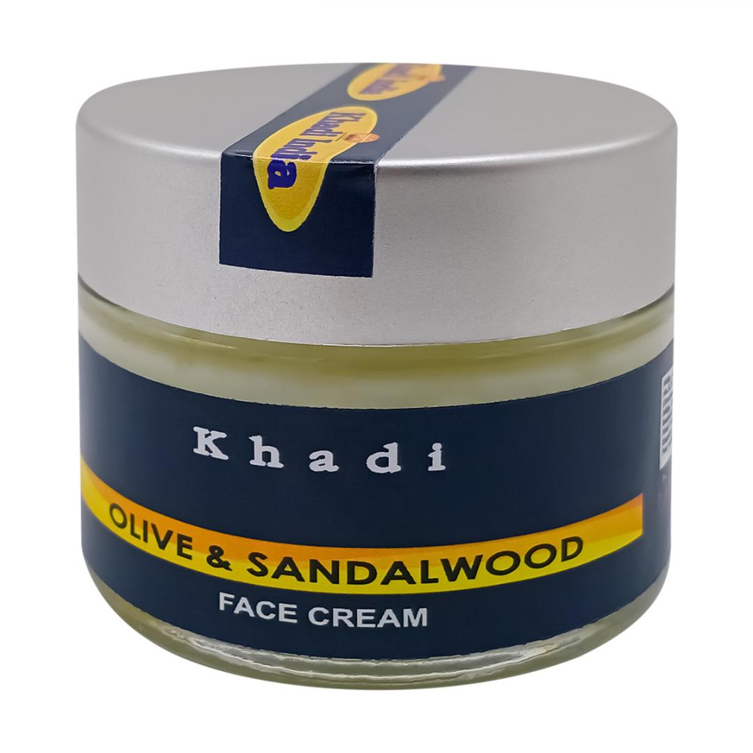 Питательный крем для лица с сандалом и оливой face cream Khadi India | Кади Индиа 50г