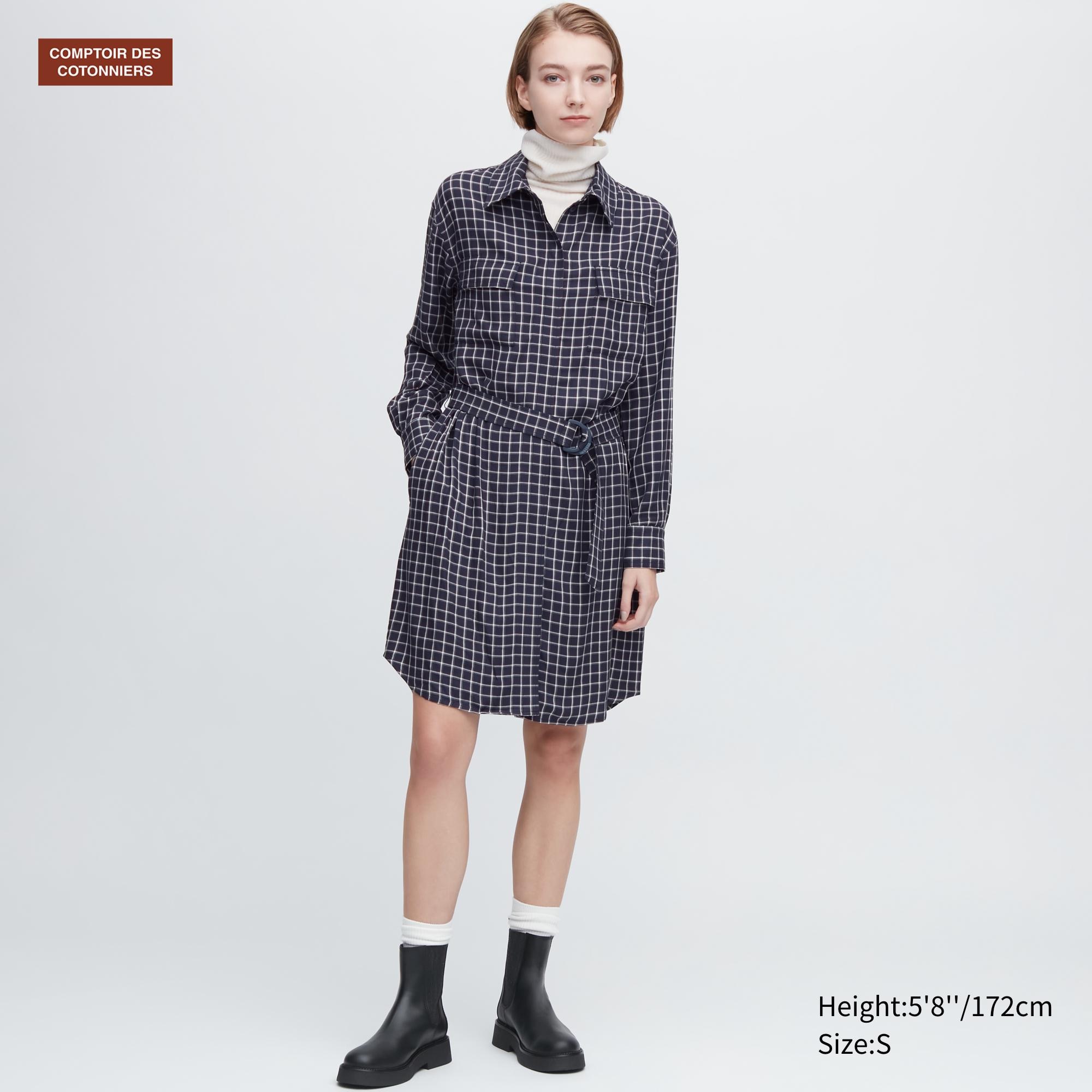 

Платье женское UNIQLO 459825COL69 синее S (доставка из-за рубежа), 459825COL69