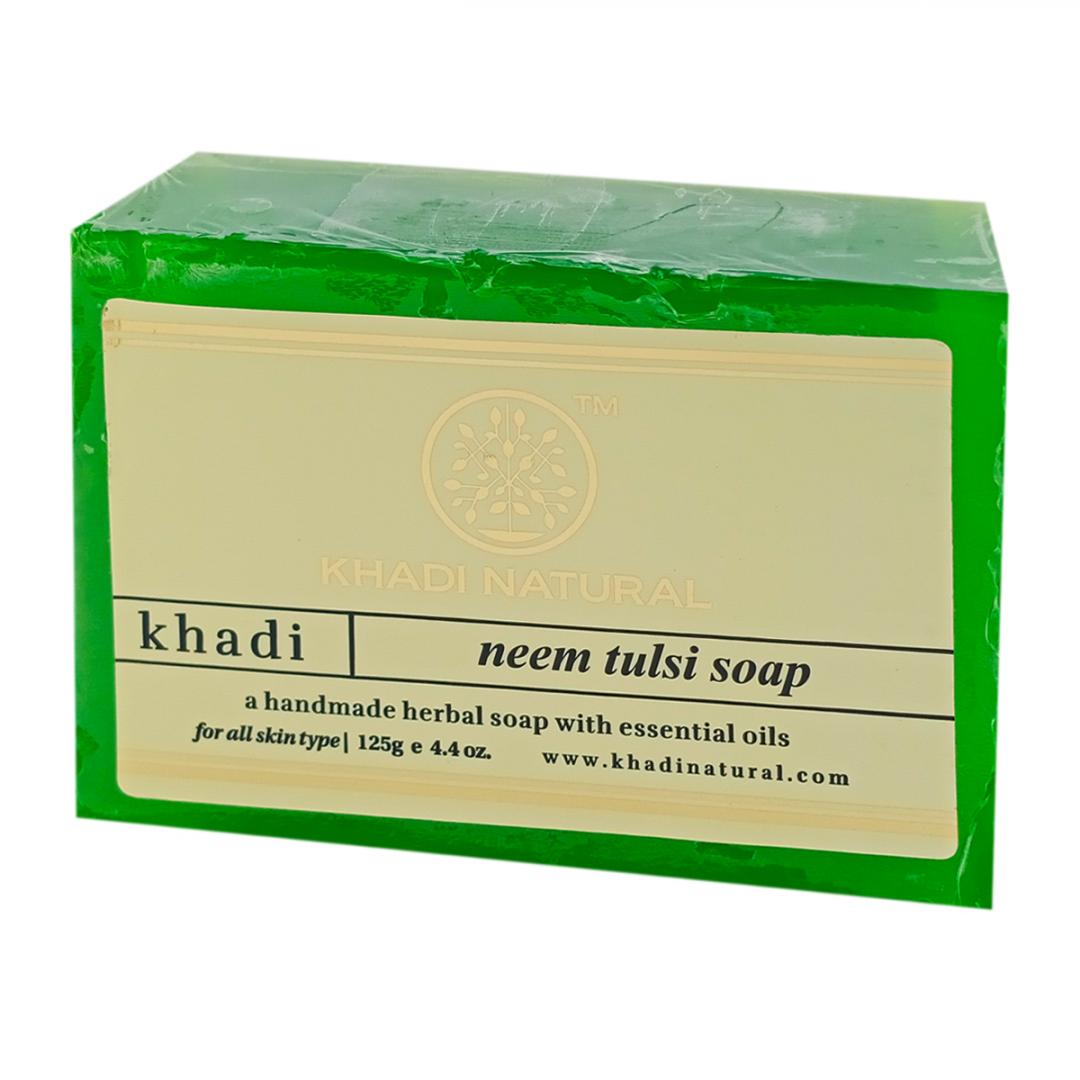 Купить Натуральное мыло с нимом и тулси Khadi Natural | Кади Нейчерал 125г