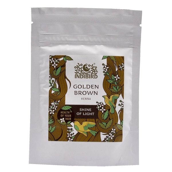 Натуральная хна для волос Золотисто-коричневая henna Indibird | Индибёрд 50г indibird хна золотисто коричневая