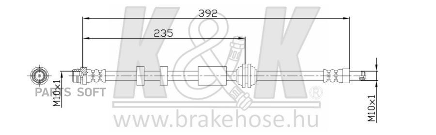 

Шланг Тормозной Ford S-Max 2.3 09.07- K&K арт. ft0796