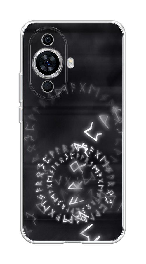

Чехол на Huawei Nova 11 "Руны", Серый;черный, 6121250-3