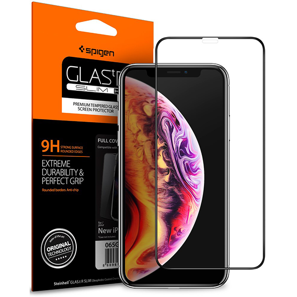 Защитное стекло Spigen Glas.tR Slim Full Cover для iPhone Xs Max/11 Pro Max Black