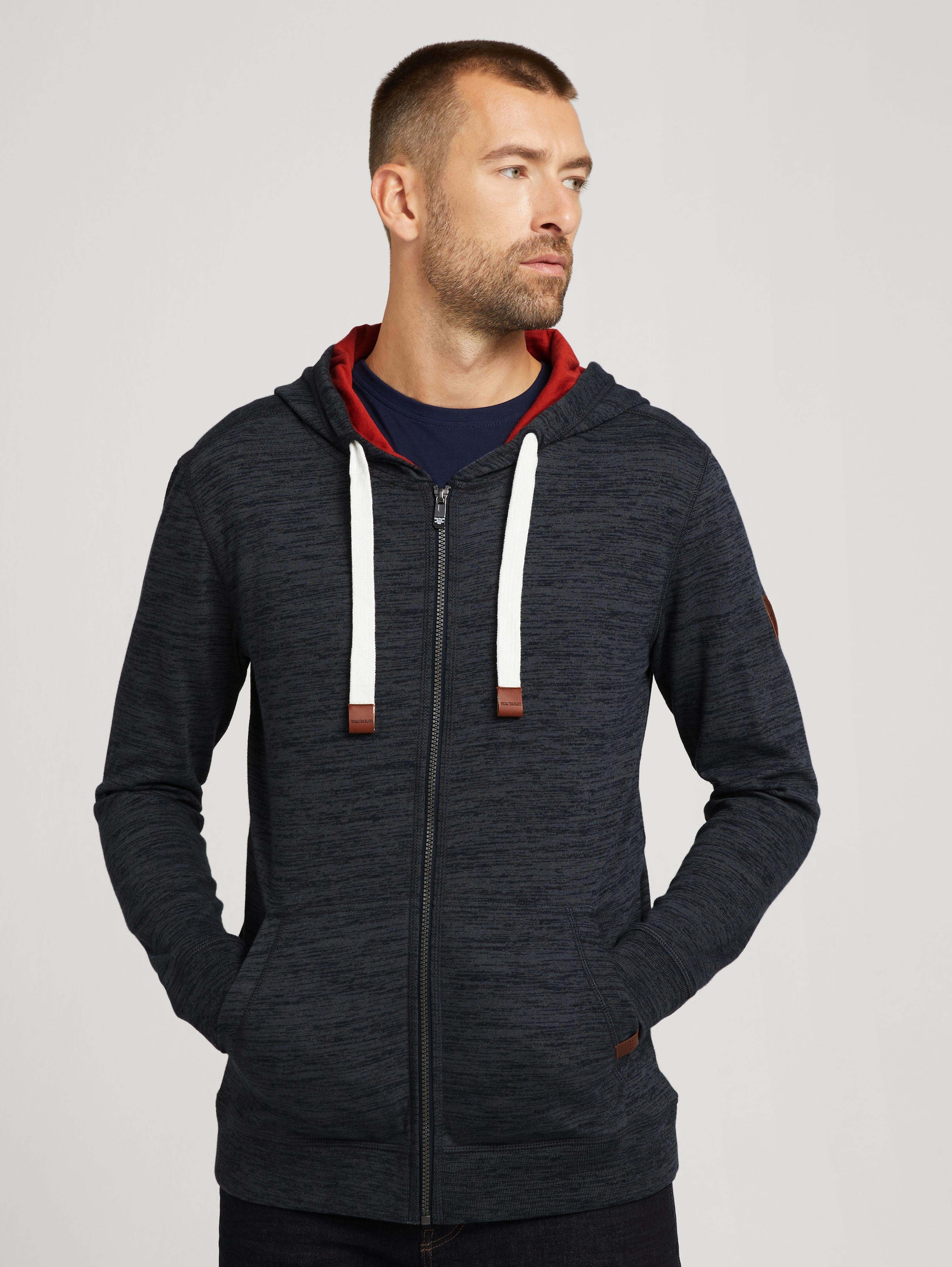 

Толстовка мужская TOM TAILOR 1028258 серая 2XL, 1028258