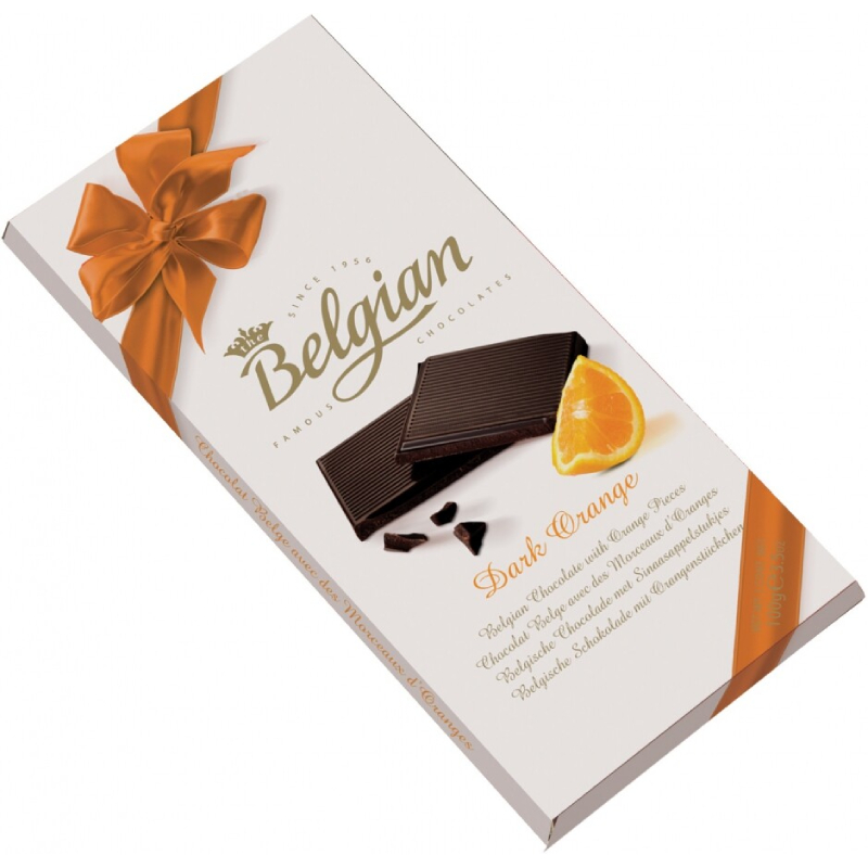 Шоколад Belgian Tradition тёмный, с апельсином, 100 г