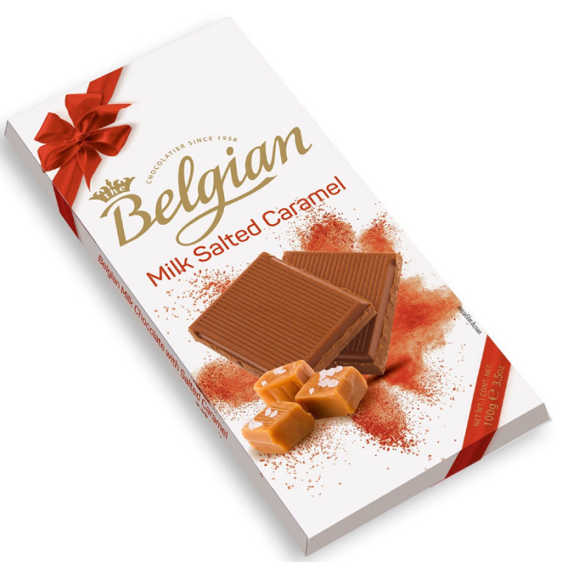 Шоколад Belgian Tradition молочный, с солёной карамелью, 100 г