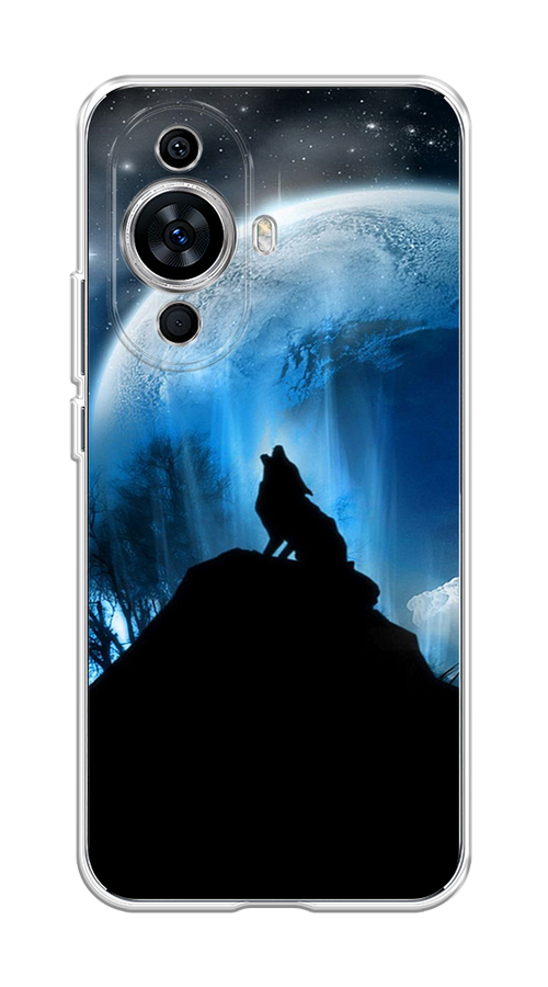 

Чехол на Huawei Nova 11 "Волк 2", Синий;черный;белый, 6121250-1