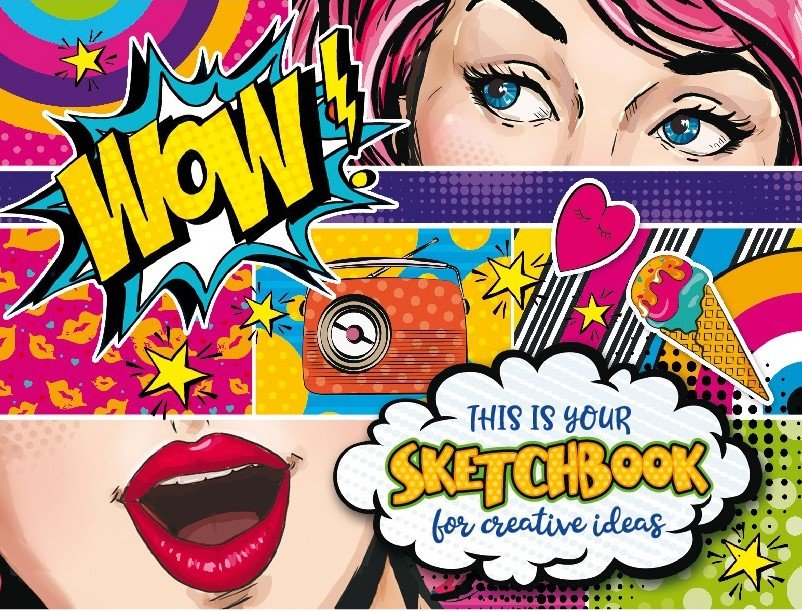 

Скетчбук Art Studio of Happiness 36 листов, 15х20 см, Pop art , 3362 (1818)