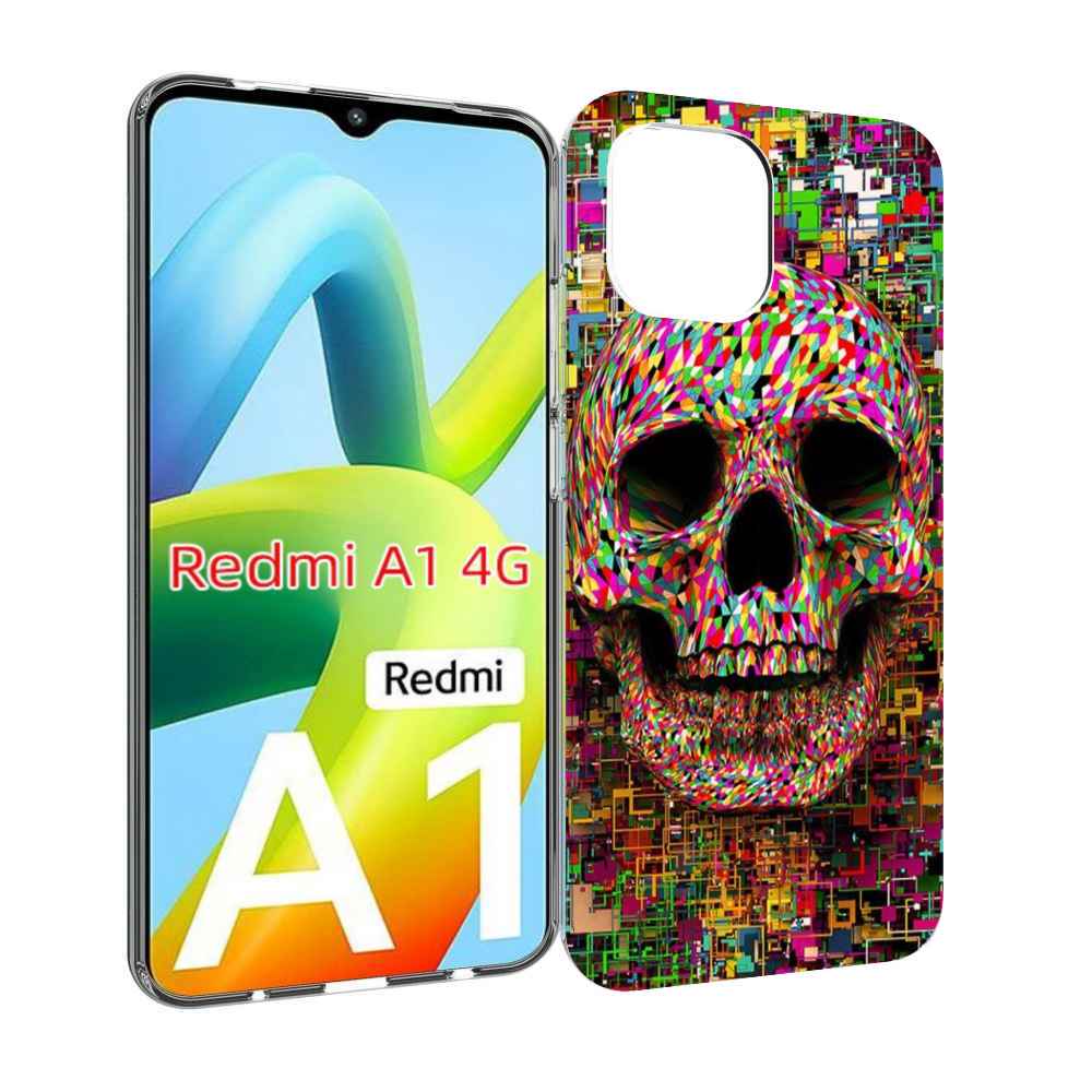 

Чехол Mypads Череп Красочные Цвета Для Xiaomi Redmi A1, Прозрачный, Tocco