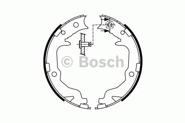 

Тормозные колодки Bosch стояночного тормоза 986487766