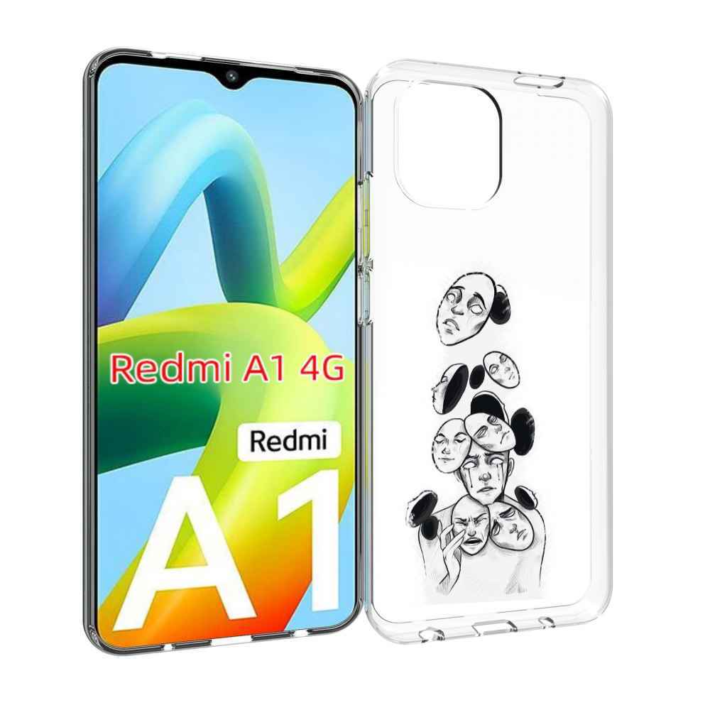 

Чехол Mypads Человек С Разными Масками Для Xiaomi Redmi A1, Прозрачный, Tocco