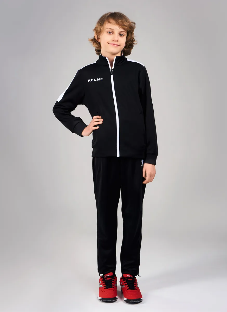 фото Детский спортивный костюм kelme children's tracksuit черный, размер 140