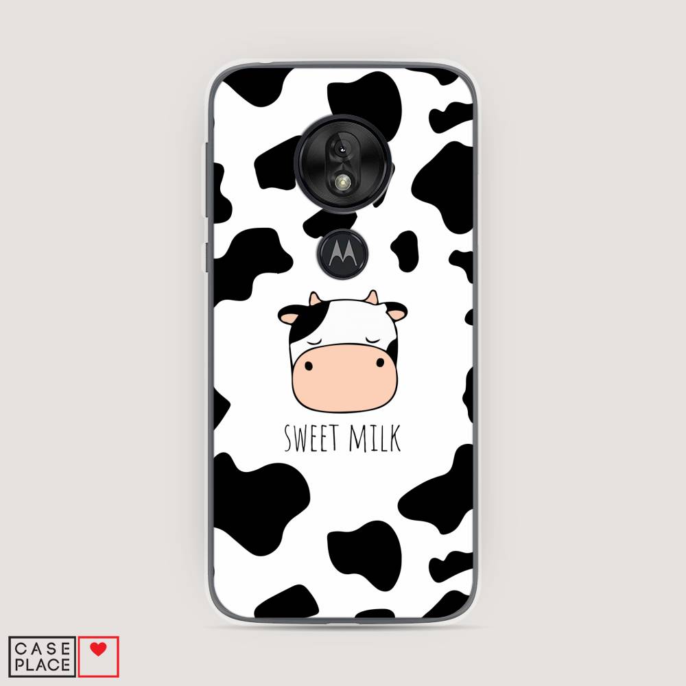 

Чехол на Motorola Moto G7 Play "Sweet milk", Розовый;белый;черный, 241250-1