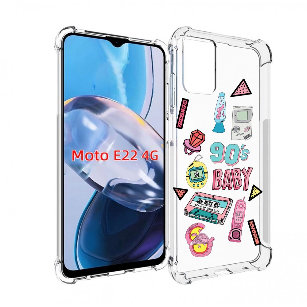 

Чехол MyPads гаджеты-90х для Motorola Moto E22 4G / E22i 4G, Прозрачный, Tocco