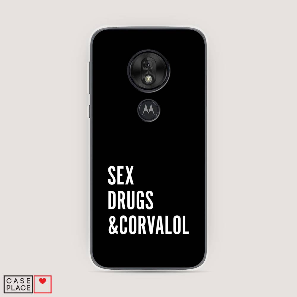 

Чехол на Motorola Moto G7 Play "Corvalol", Черный;серый;белый, 241250-6