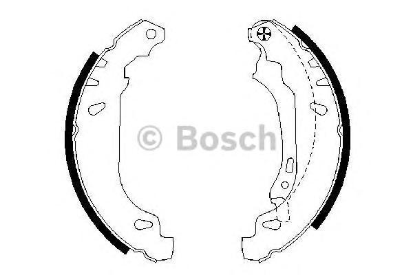 

Тормозные колодки Bosch барабанные для Rеnаult Сliо 1.2I-1.9D 98- 986487556