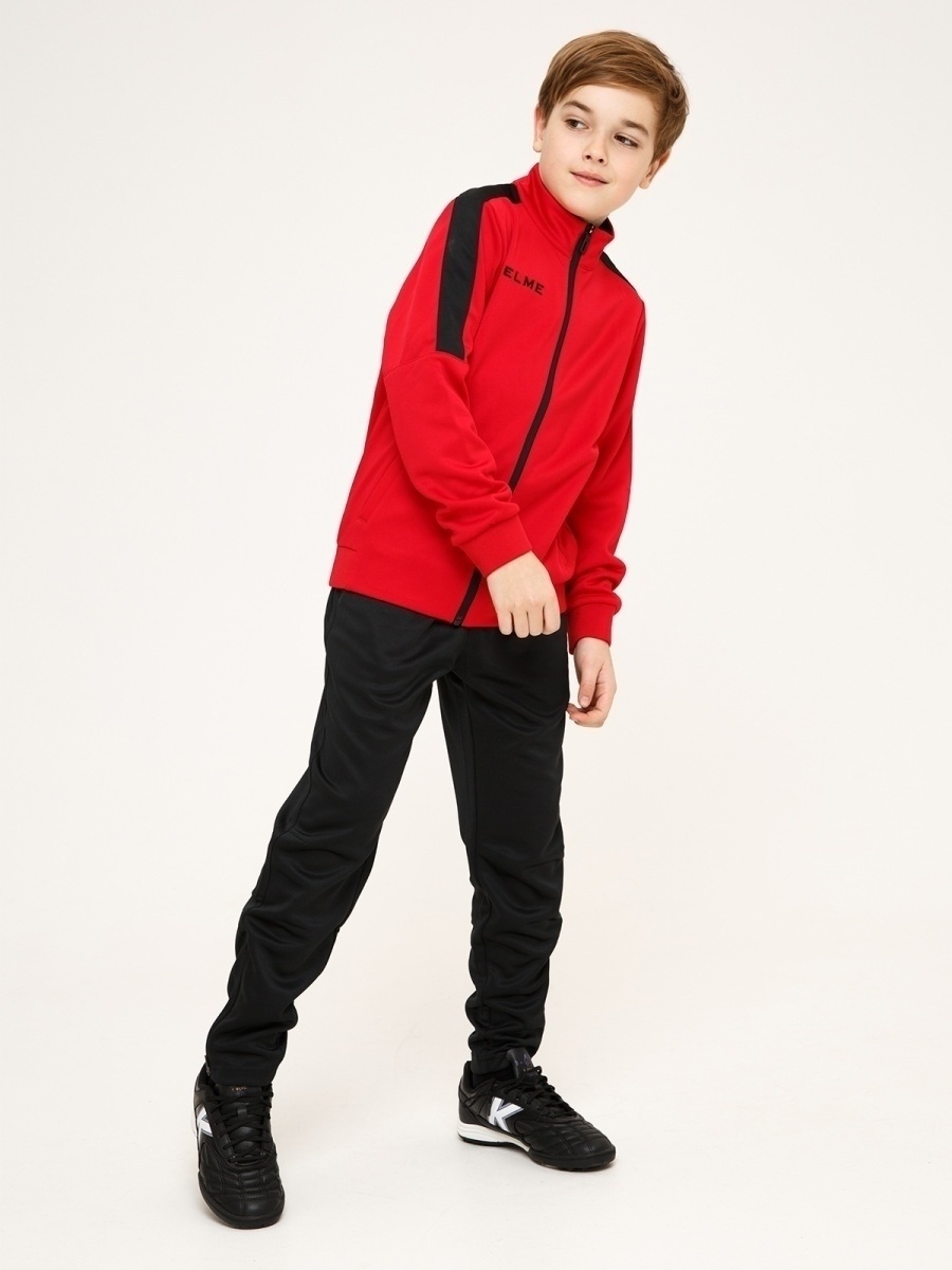 фото Детский спортивный костюм kelme children's tracksuit красный, размер 120