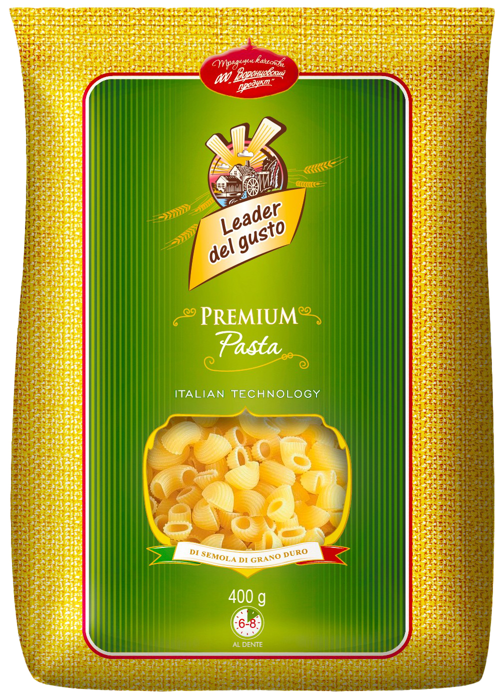 

Макаронные изделия Leader Del Gusto Premium pasta Улитки 400 г