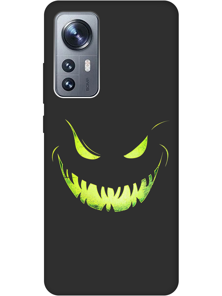 

Силиконовый чехол на Xiaomi 12 / 12X / 12S с принтом "Зловещая улыбка" матовый черный, Черный;зеленый, 734580872