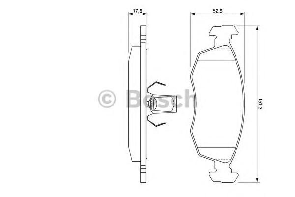 

Комплект тормозных колодок BOSCH 0986424554