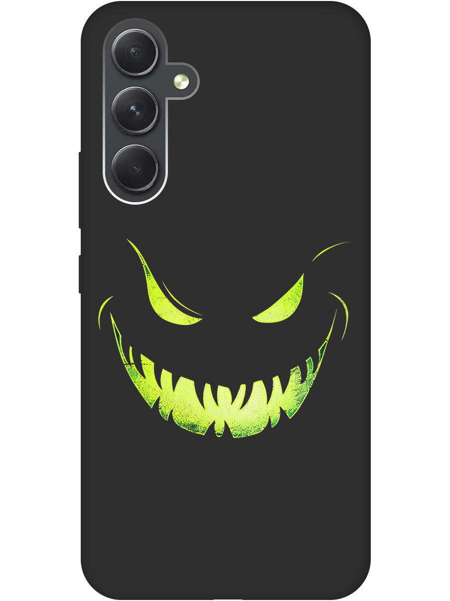 

Силиконовый чехол на Samsung Galaxy A54 5G с принтом "Зловещая улыбка" матовый черный, Черный;зеленый, 769297672