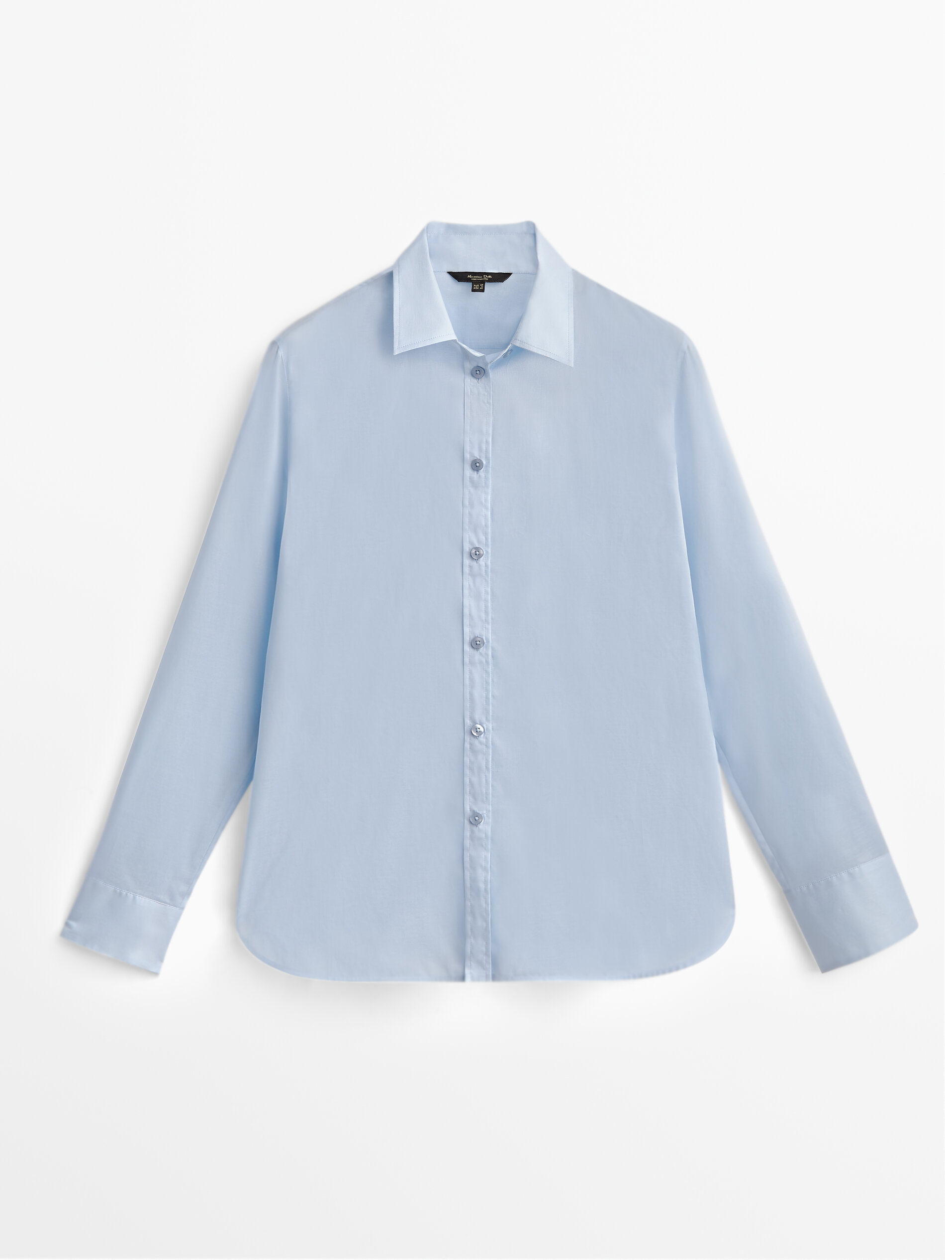 

Рубашка женская Massimo Dutti 05146569400 синяя 38, 05146569400