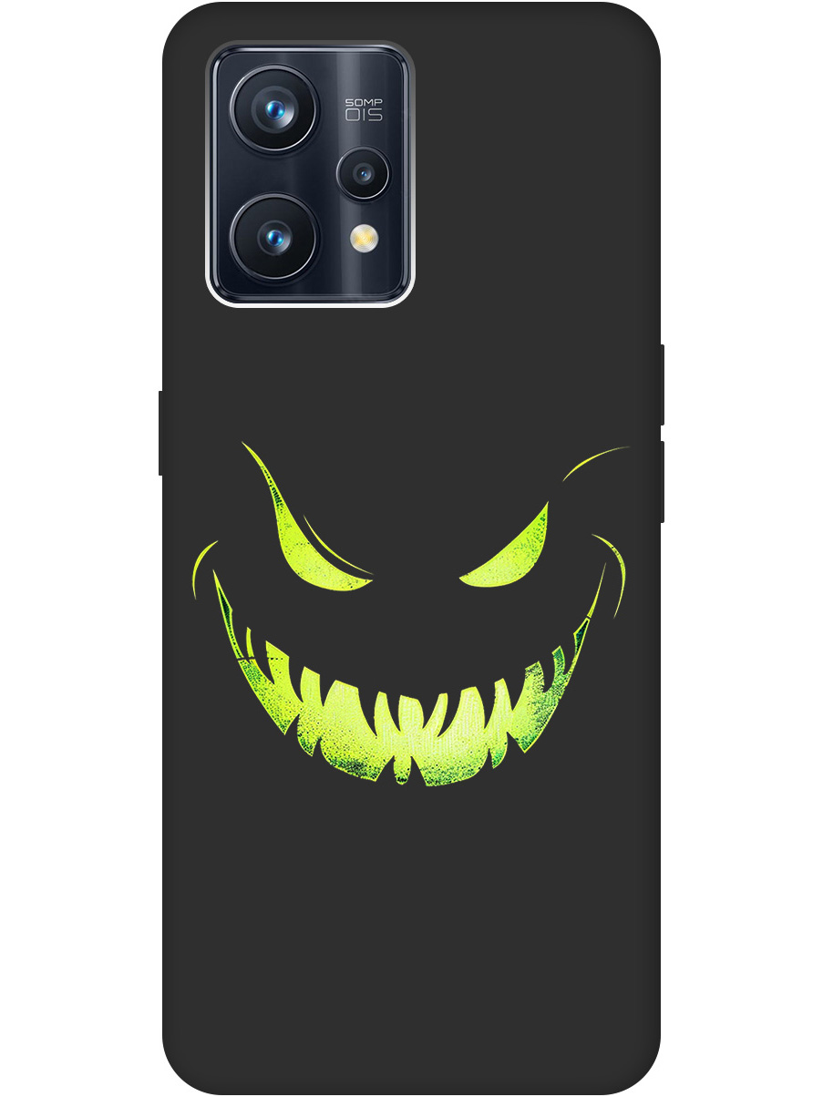 

Силиконовый чехол на Realme 9 Pro+ с принтом "Зловещая улыбка" матовый черный, Черный;зеленый, 740189672