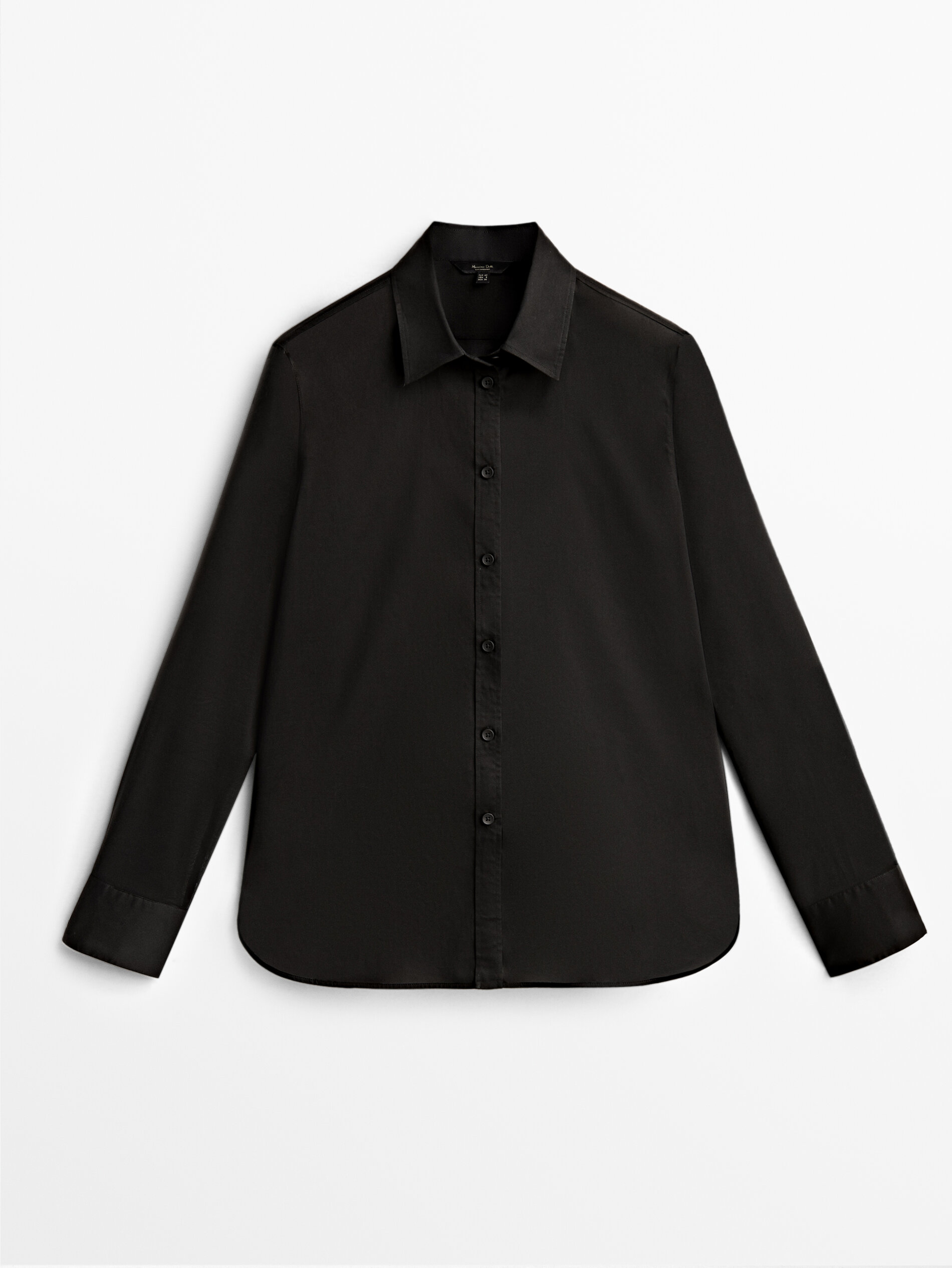 

Рубашка женская Massimo Dutti 05146569800 черная 42, 05146569800