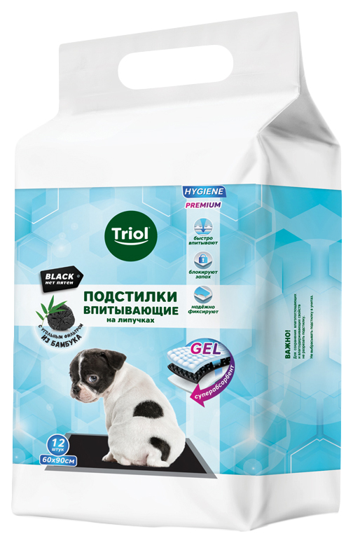 фото Пеленки для домашних животных triol hygiene, 60х90 см, 12 шт