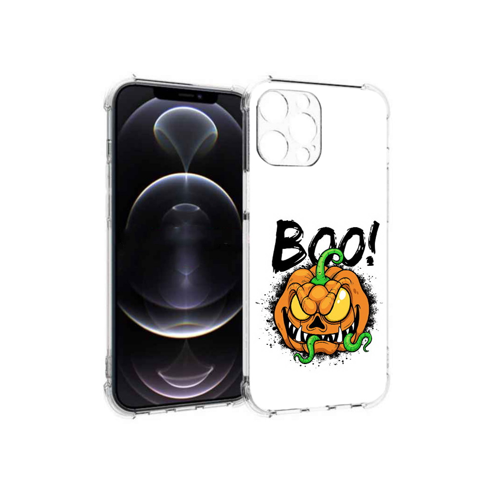 

Чехол MyPads Tocco для Apple iPhone 13 Pro Max Хэллоуин бу (PT163170.617.193), Прозрачный, Tocco