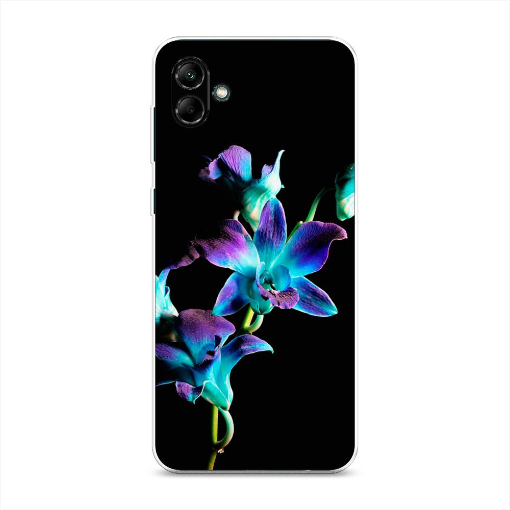 

Чехол Awog на Samsung Galaxy A04 / Самсунг A04 "Синий цветок на черном", Разноцветный, 2107050-8