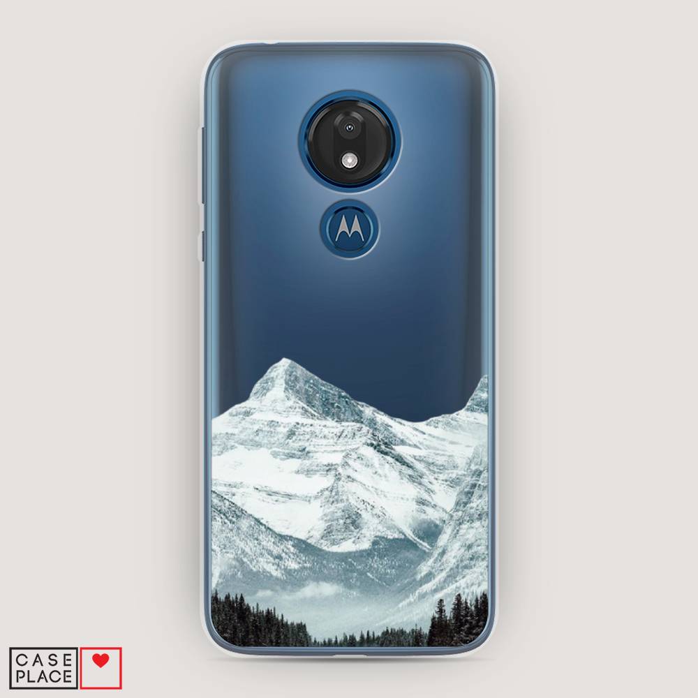 

Чехол для Motorola Moto G7 "Горы арт 1", Белый;зеленый, 241150-2