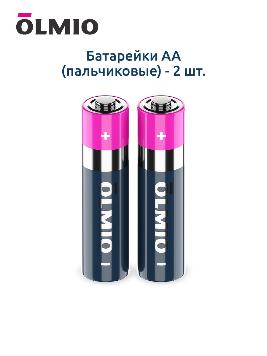 Щелочные батарейки Olmio AA/LR6 2шт