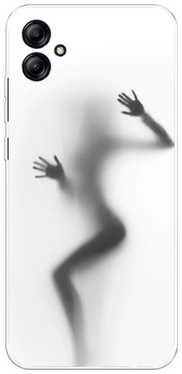 

Чехол Awog на Samsung Galaxy A04 / Самсунг A04 "Девушка в душе", Белый;черный, 2107050-7