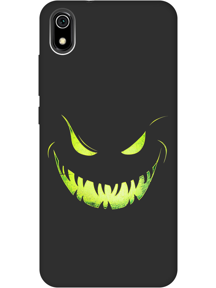 

Силиконовый чехол на Xiaomi Redmi 7A с принтом "Зловещая улыбка" матовый черный, Черный;зеленый, 721424872