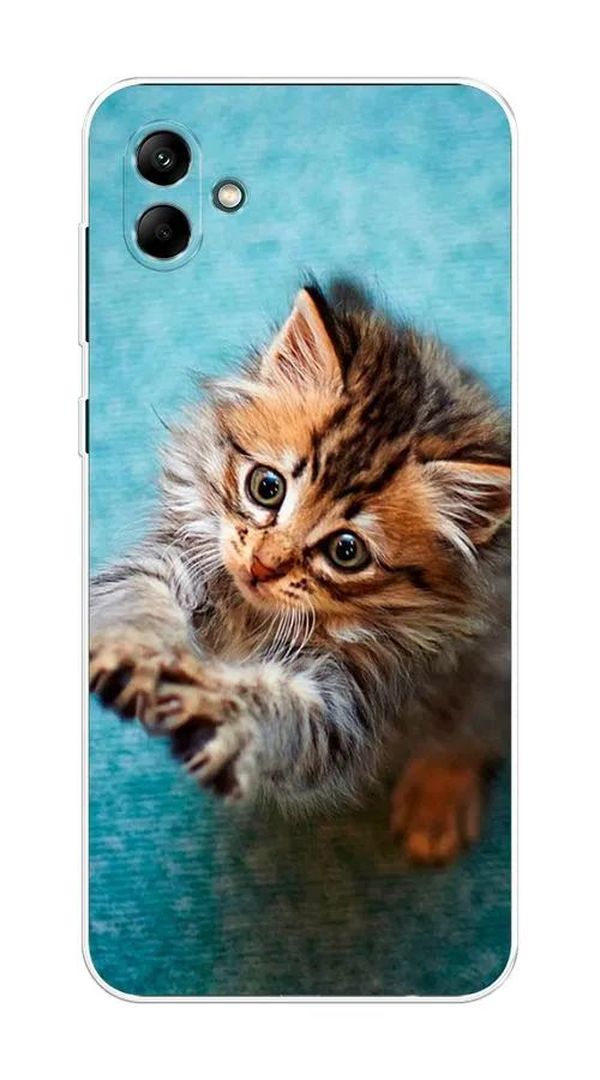 

Чехол Awog на Samsung Galaxy A04 / Самсунг A04 "Котенок просит есть", Разноцветный, 2107050-2