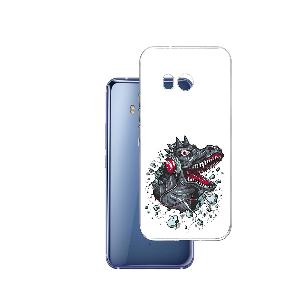 

Чехол MyPads Tocco для HTC U11 Нарисованный динозавр в наушниках, Прозрачный, Tocco