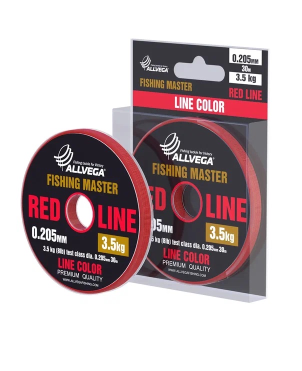 

Леска монофильная Allvega Fishing Master 30 м, 0,205 мм 3,5 кг, рубиновая, Красный
