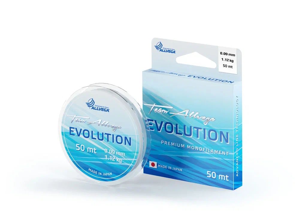 

Леска монофильная Allvega Evolution 50 м, 0,09 мм 1,12 кг, прозрачная, Белый