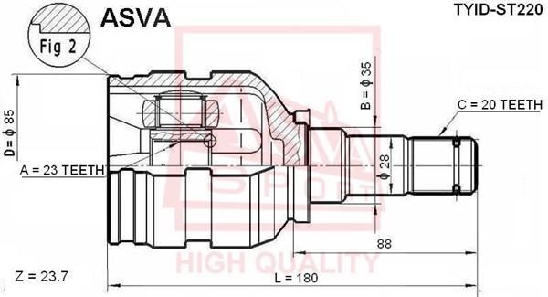 

Шрус ASVA TYIDST220