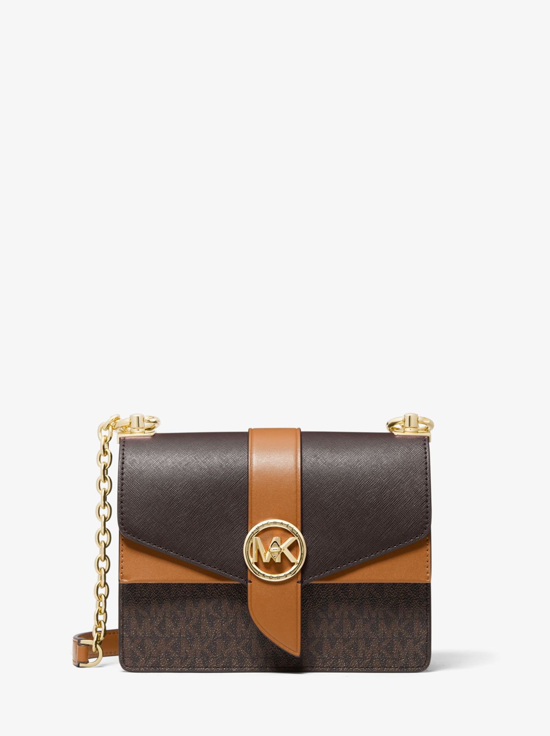 

Сумка женская Michael Kors Greenwich_B00389 коричневая, Розовый, Greenwich_B00389