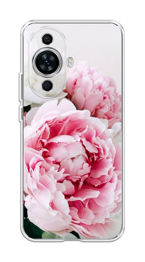 

Чехол на Huawei Nova 11 "Розовые и белые пионы", Розовый;белый, 6121250-2