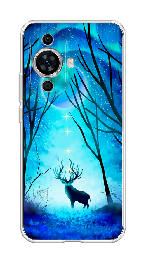 

Чехол на Huawei Nova 11 "Олень северное сияние", Синий;черный;голубой, 6121250-1